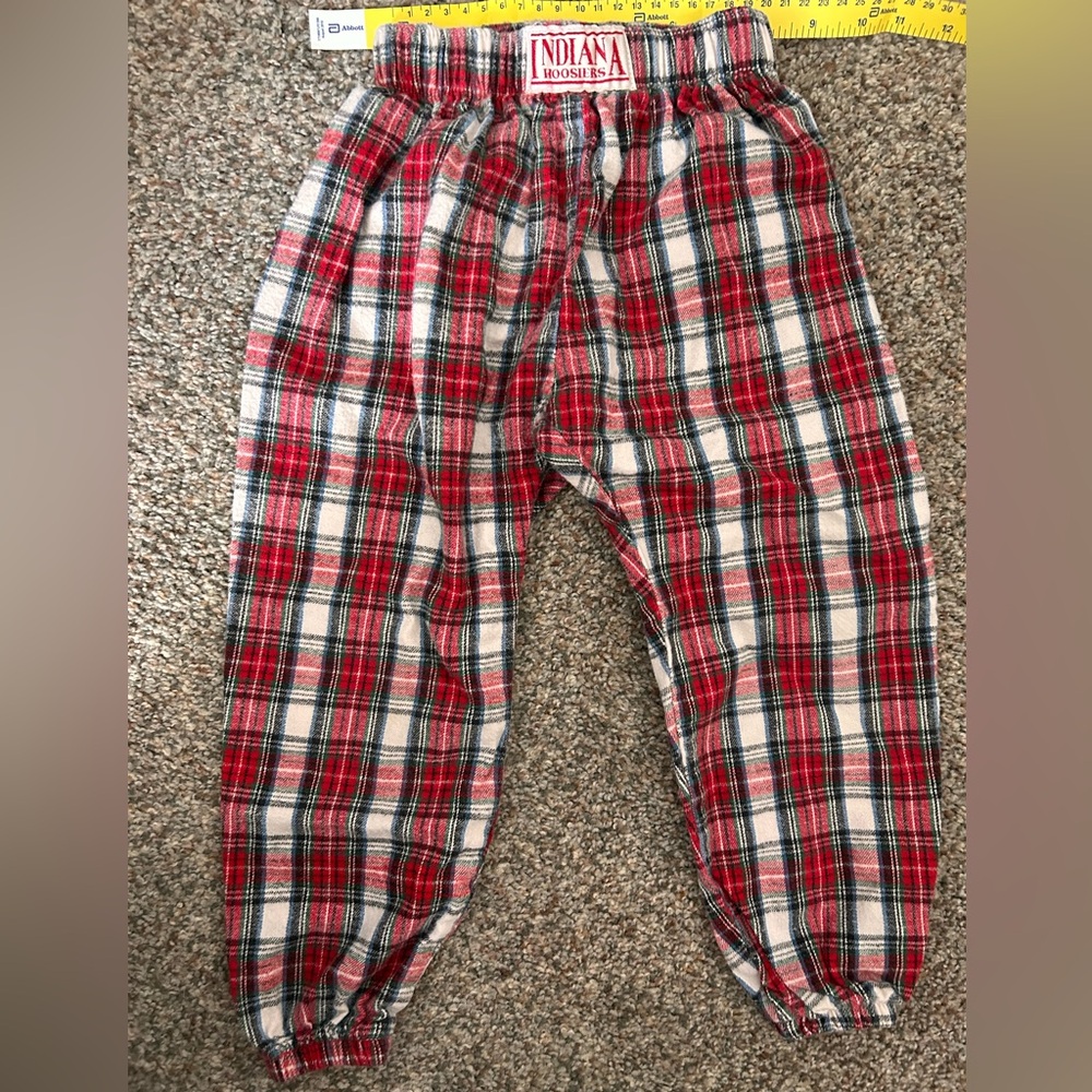 Vintage IU Hoosiers Toddler Plaid Kids Pajamas